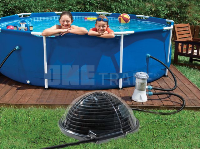 Swimming pool water heating